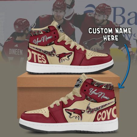Arizona Coyotes AJ1 High Sneakers Shoes For Men And Women