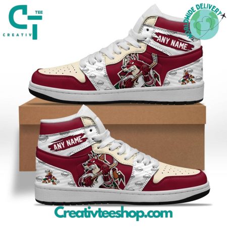 Arizona Coyotes AJ1 High Sneakers Shoes For Men And Women