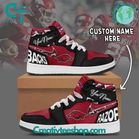 Arkansas Razorbacks AJ1 High Sneakers Shoes For Men And Women