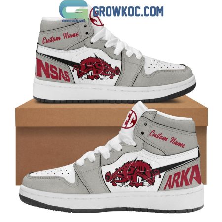 Arkansas Razorbacks AJ1 High Sneakers Shoes For Men And Women