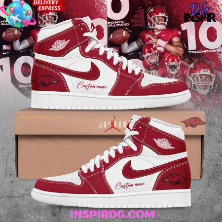 Arkansas Razorbacks AJ1 High Sneakers Shoes For Men And Women