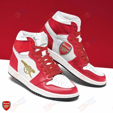 Arsenal FC EPL AJ1 High Sneakers Shoes For Men And Women