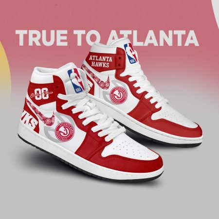 Atlanta Hawks AJ1 High Sneakers Shoes For Men And Women