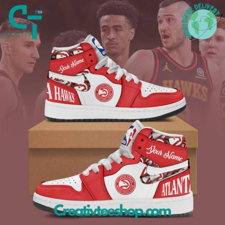 Atlanta Hawks AJ1 High Sneakers Shoes For Men And Women