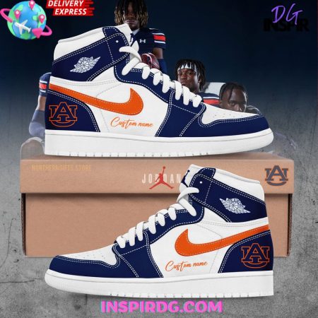 Auburn Tigers AJ1 High Sneakers Shoes For Men And Women