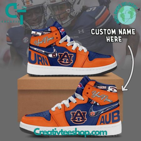 Auburn Tigers AJ1 High Sneakers Shoes For Men And Women