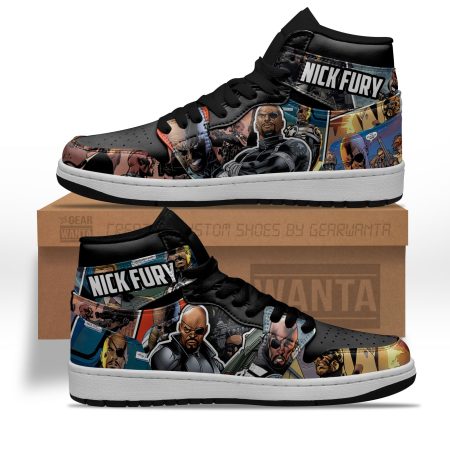 Avenger Nick Furry AJ1 High Sneakers Shoes For Men And Women