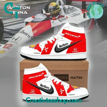 Ayrton Senna  AJ1 High Sneakers Shoes For Men And Women