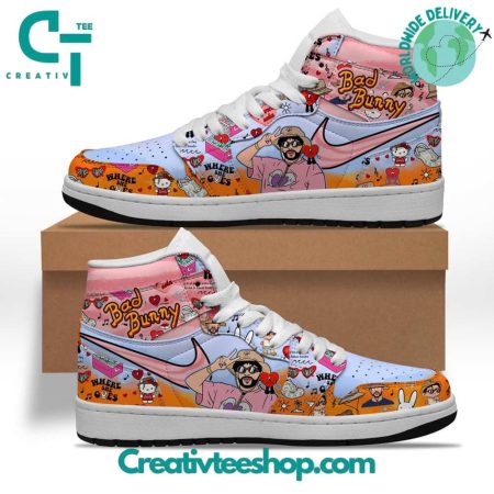 Bad Bunny AJ1 High Sneakers Shoes For Men And Women