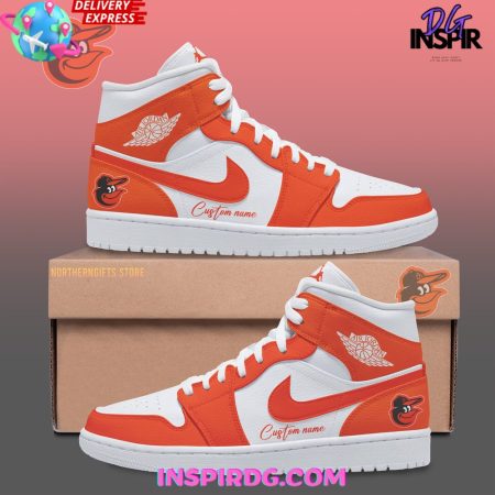 Baltimore Oriole AJ1 High Sneakers Shoes For Men And Women