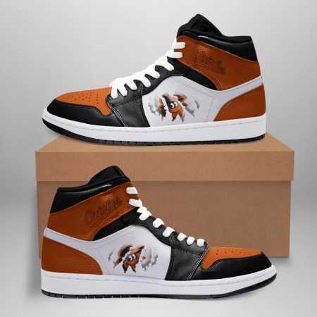 Baltimore Orioles AJ1 High Sneakers Shoes For Men And Women