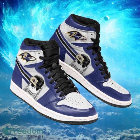 Baltimore Ravens AJ1 High Sneakers Shoes For Men And Women