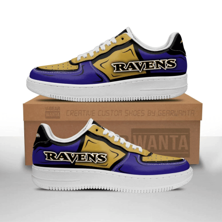 Baltimore Ravens NFL Air Low-Top Sneakers Shoes For Men And Women