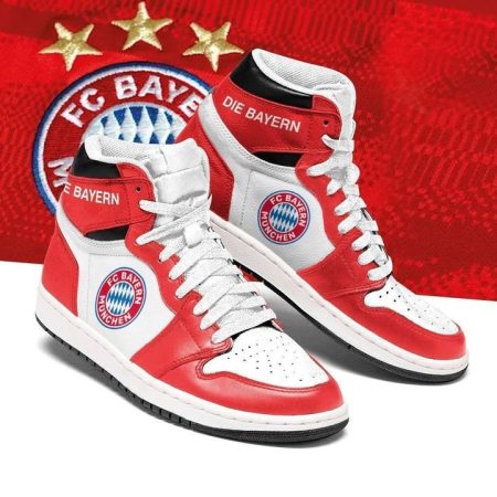 Bayern Munich Bundesliga  AJ1 High Sneakers Shoes For Men And Women