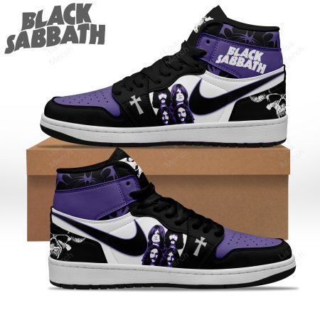 Black Sabbath AJ1 High Sneakers Shoes For Men And Women