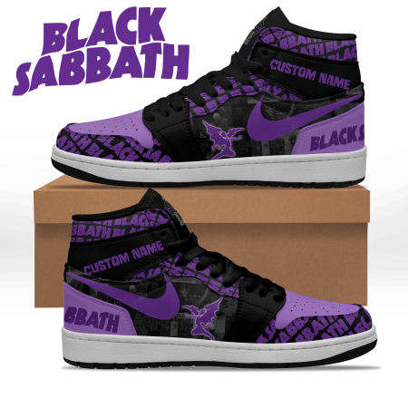 Black Sabbath AJ1 High Sneakers Shoes For Men And Women