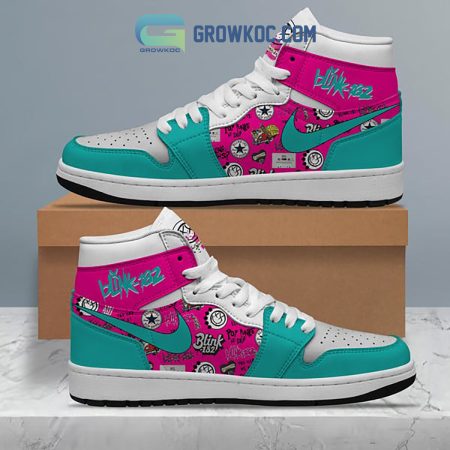 Blink-182 AJ1 High Sneakers Shoes For Men And Women