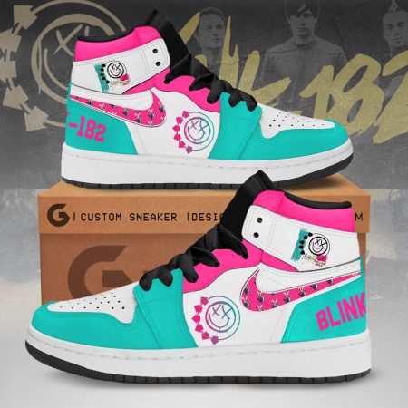 Blink 182 AJ1 High Sneakers Shoes For Men And Women