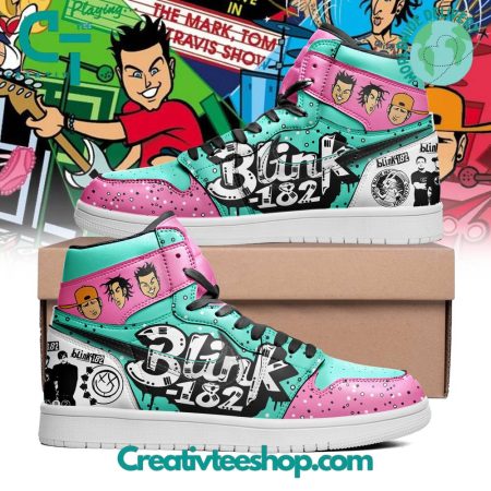 Blink-182 Band  AJ1 High Sneakers Shoes For Men And Women