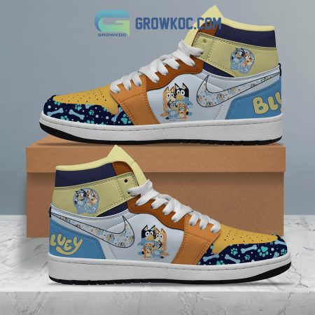Bluey AJ1 High Sneakers Shoes For Men And Women