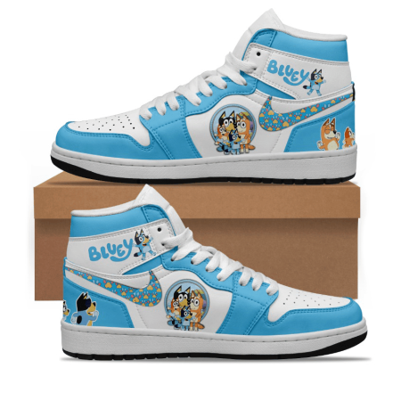 Bluey AJ1 High Sneakers Shoes For Men And Women