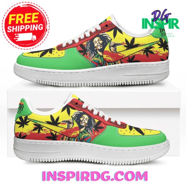 Bob Marley Cannabis Nike Air Force 1 Bob Marley Air Low-Top Sneakers Shoes For Men And Women