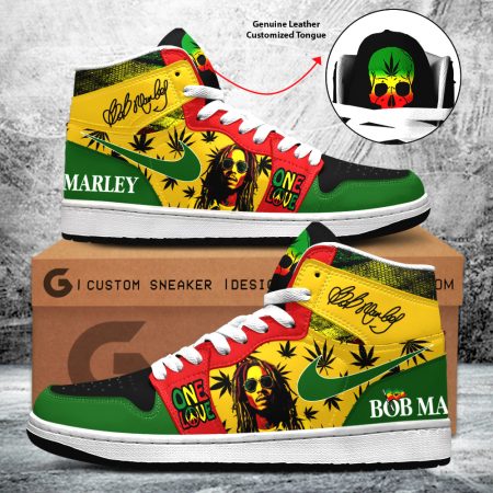 Bob Marley AJ1 High Sneakers Shoes For Men And Women