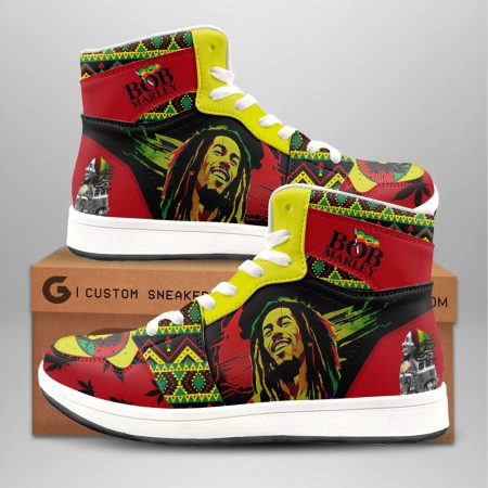 Bob Marley AJ1 High Sneakers Shoes For Men And Women