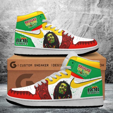 Bob Marley AJ1 High Sneakers Shoes For Men And Women