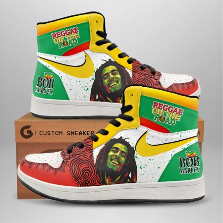 Bob Marley AJ1 High Sneakers Shoes For Men And Women