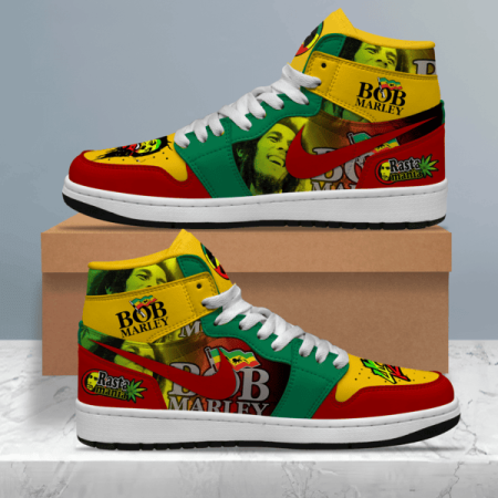Bob Marley AJ1 High Sneakers Shoes For Men And Women