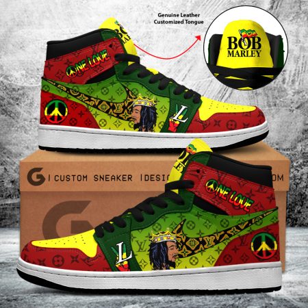 Bob Marley AJ1 High Sneakers Shoes For Men And Women