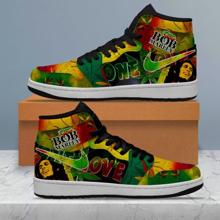 Bob Marley AJ1 High Sneakers Shoes For Men And Women