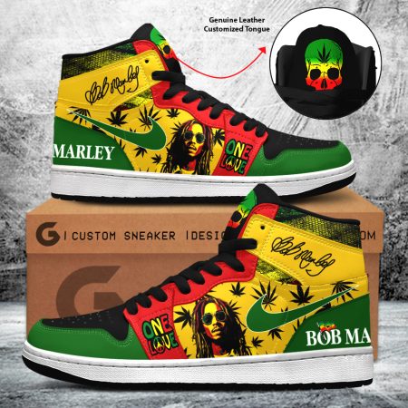 Bob Marley AJ1 High Sneakers Shoes For Men And Women