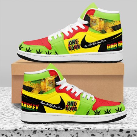 Bob Marley AJ1 High Sneakers Shoes For Men And Women