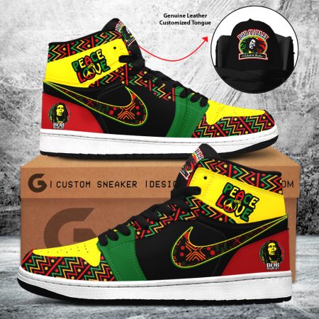 Bob Marley AJ1 High Sneakers Shoes For Men And Women
