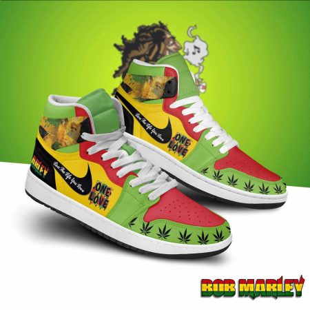Bob Marley AJ1 High Sneakers Shoes For Men And Women