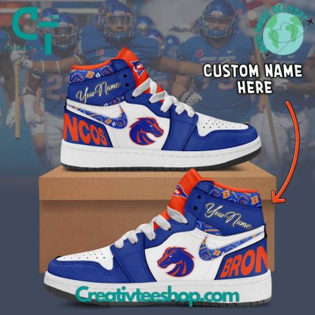 Boise State Broncos AJ1 High Sneakers Shoes For Men And Women