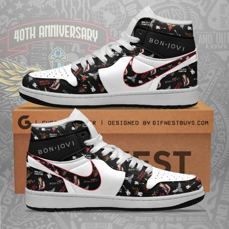 Bon Jovi AJ1 High Sneakers Shoes For Men And Women