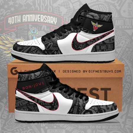 Bon Jovi AJ1 High Sneakers Shoes For Men And Women