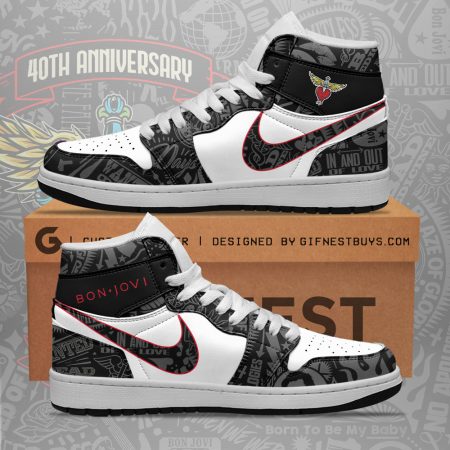 Bon Jovi AJ1 High Sneakers Shoes For Men And Women