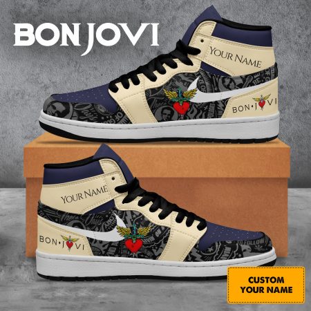Bon Jovi AJ1 High Sneakers Shoes For Men And Women