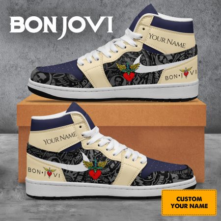 Bon Jovi AJ1 High Sneakers Shoes For Men And Women
