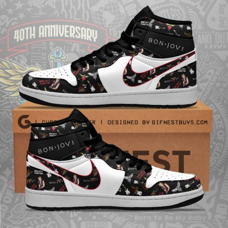 Bon Jovi AJ1 High Sneakers Shoes For Men And Women