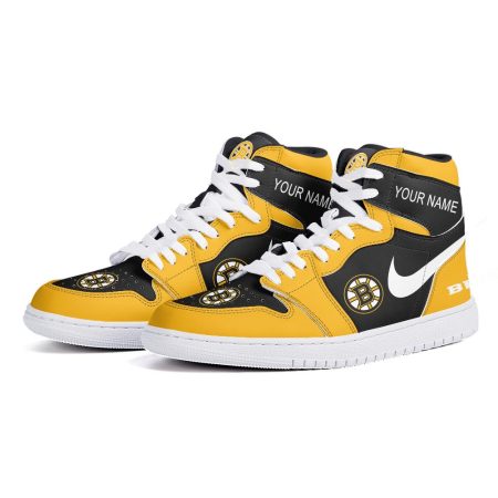Boston Bruins AJ1 High Sneakers Shoes For Men And Women