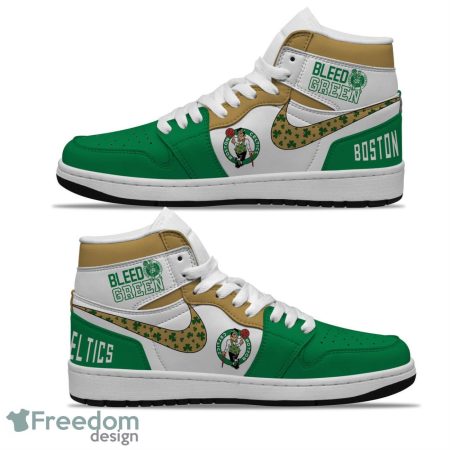 Boston Celtics AJ1 High Sneakers Shoes For Men And Women