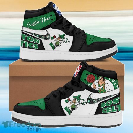 Boston Celtics AJ1 High Sneakers Shoes For Men And Women