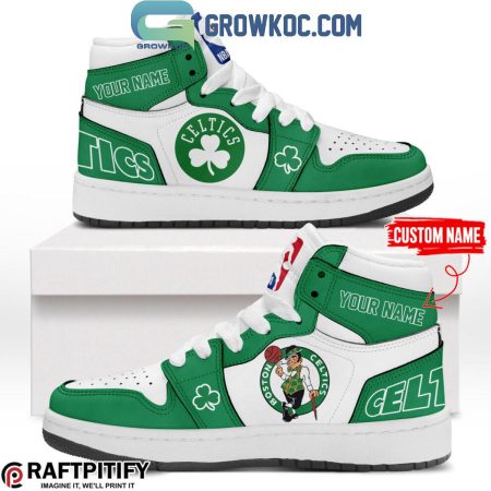 Boston Celtics AJ1 High Sneakers Shoes For Men And Women