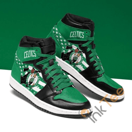 Boston Celtics AJ1 High Sneakers Shoes For Men And Women