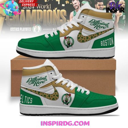 Boston Celtics AJ1 High Sneakers Shoes For Men And Women